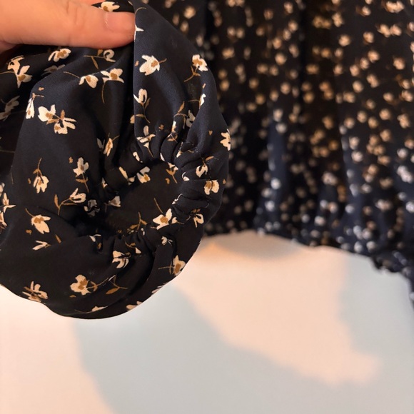 OAK + FORT Black Floral Blouse Size S EUC - Picture 3 of 7